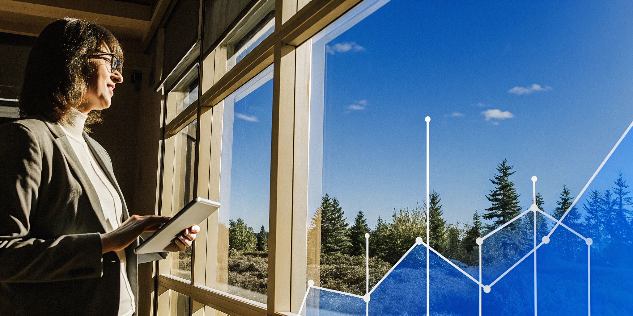 A small business owner analyzing health insurance requirements on a tablet.