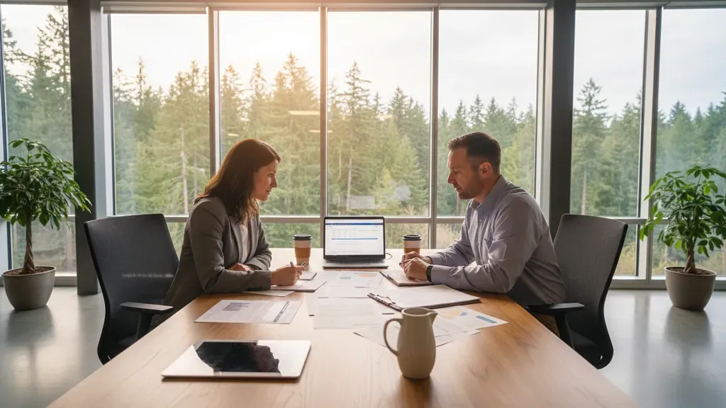 Small business owner reviewing employee benefits options in Washington State